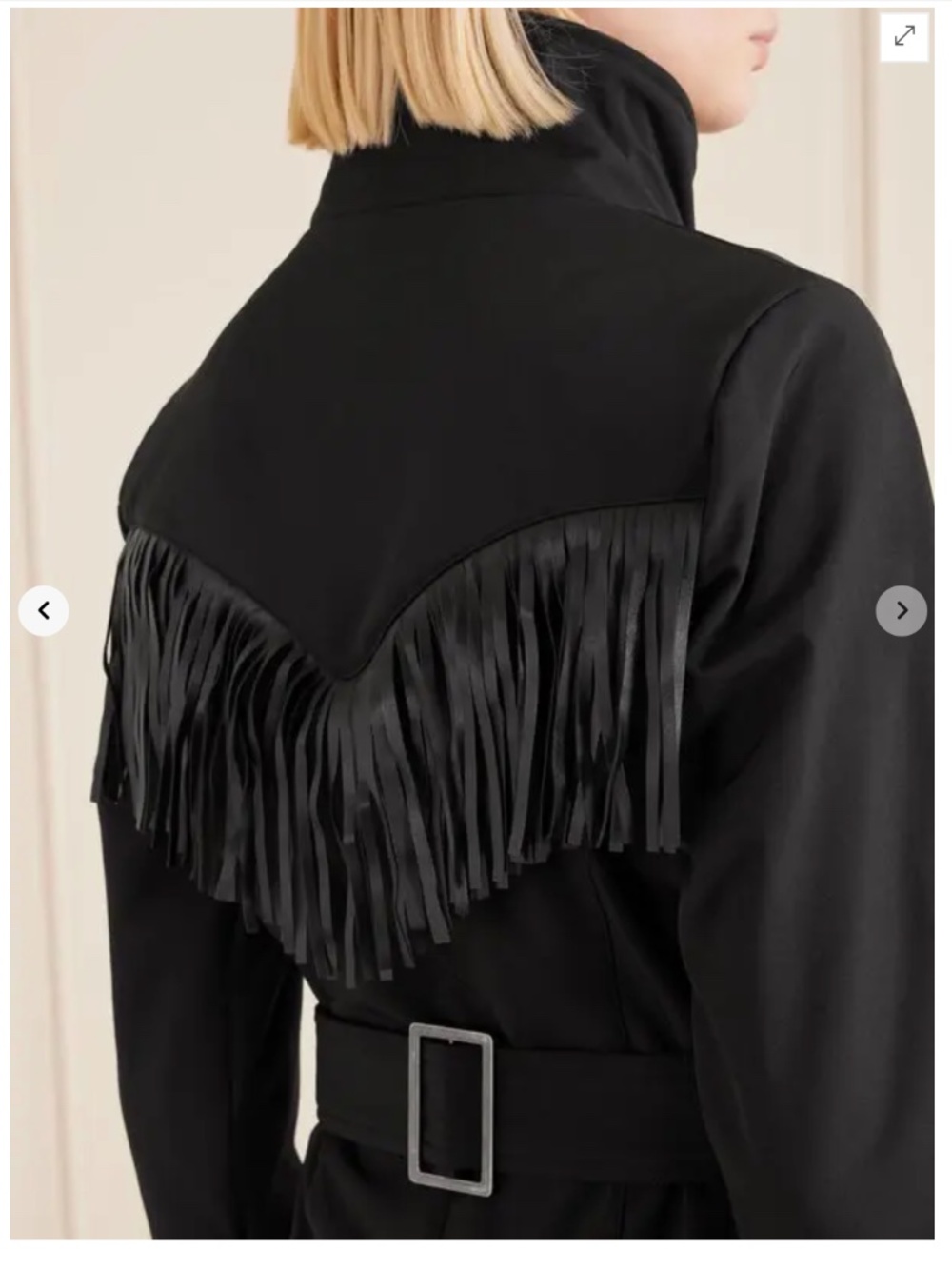 We Norwegians size Large L western fringe belted ski suit black nwt - Picture 5 of 10